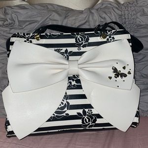 Black and white purse